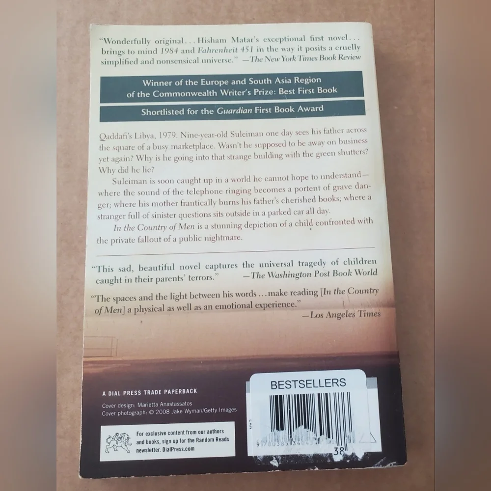 BOGO In the Country of Men by Hisham Matar Paperback Novel